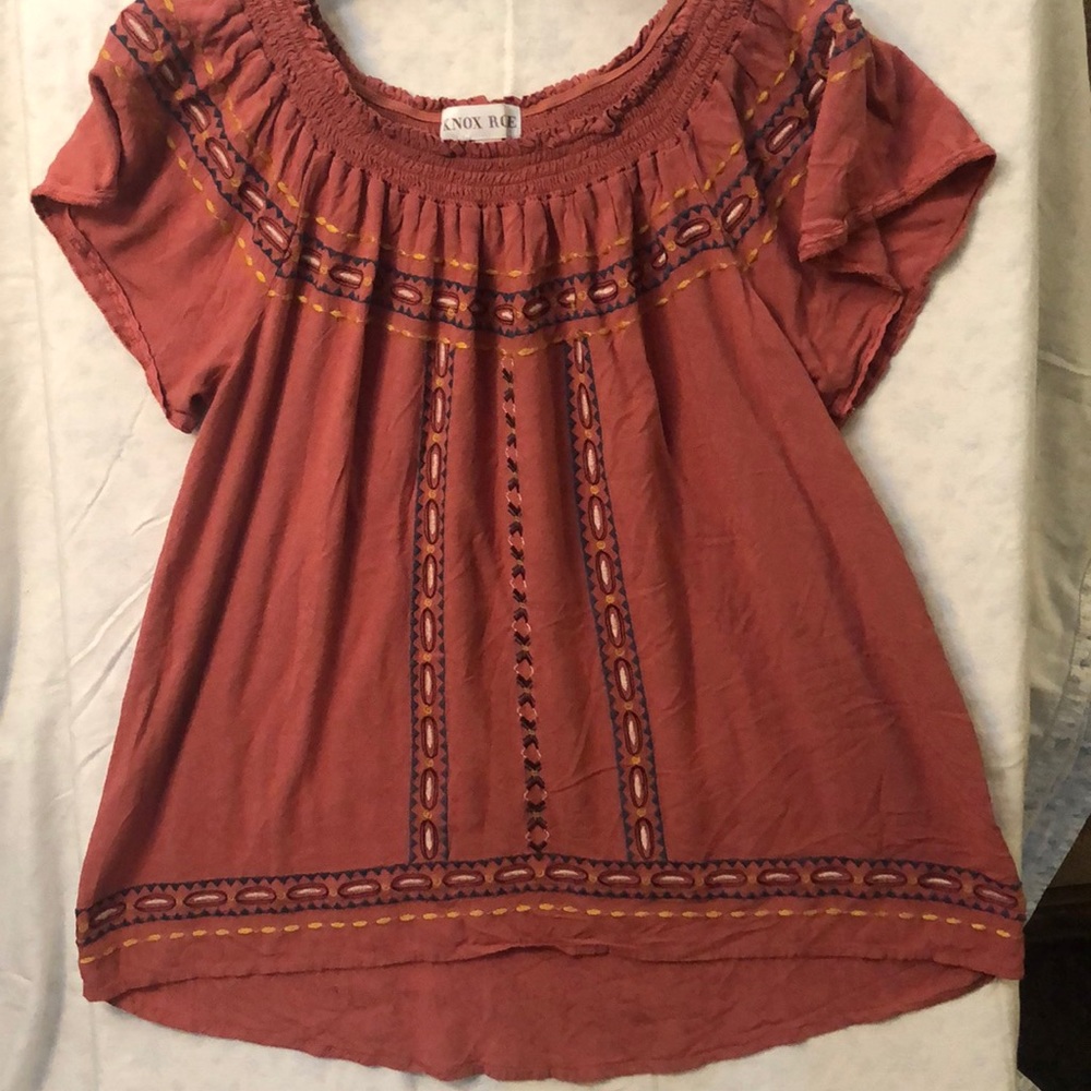 Knox Rose Burnt Orange Top